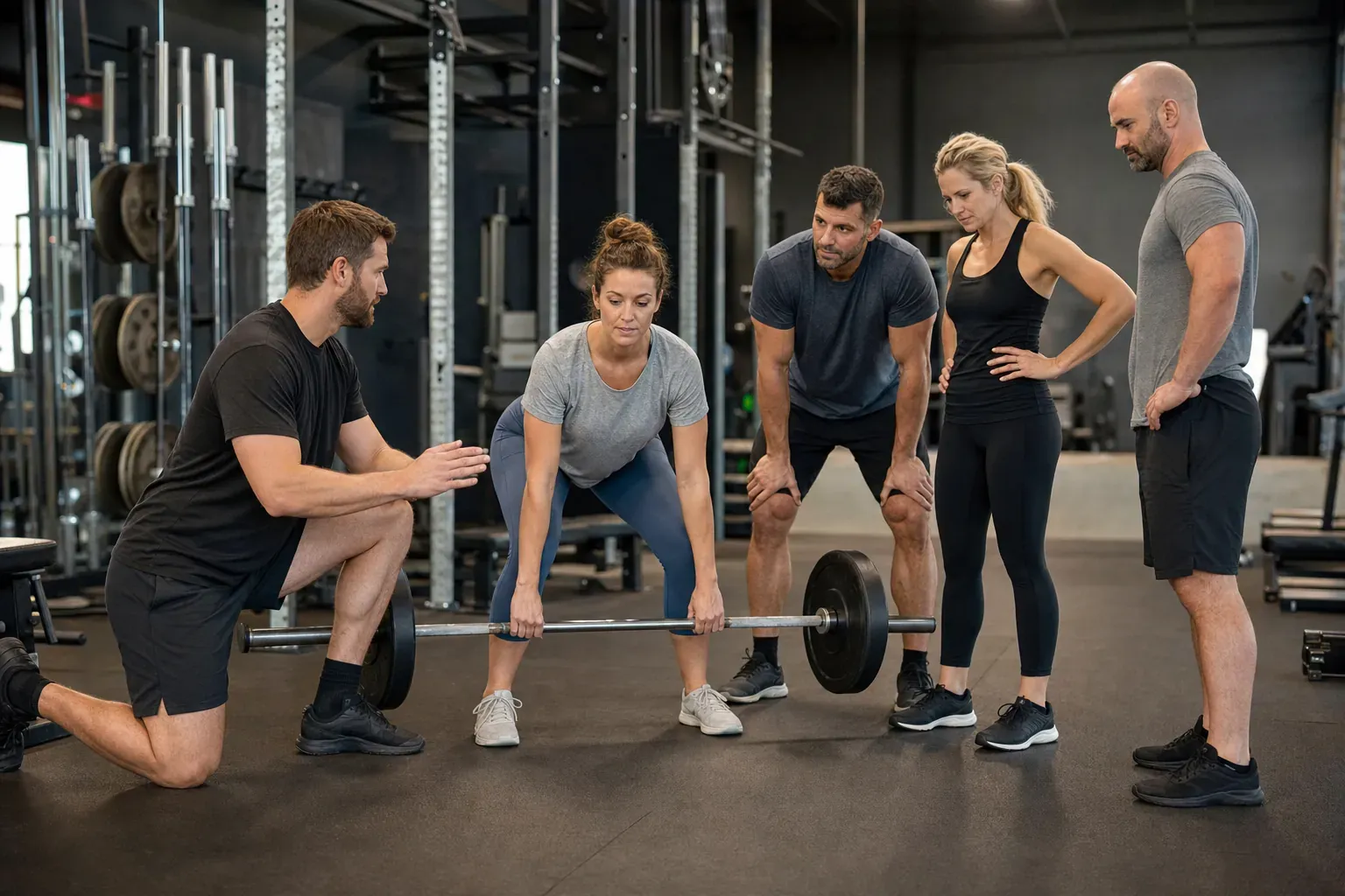 A small group training session