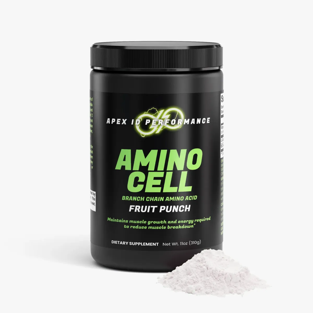 Amino Cell BCAA (Fruit Punch) Intra-Workout Supplements Shopify pack shot, view 2