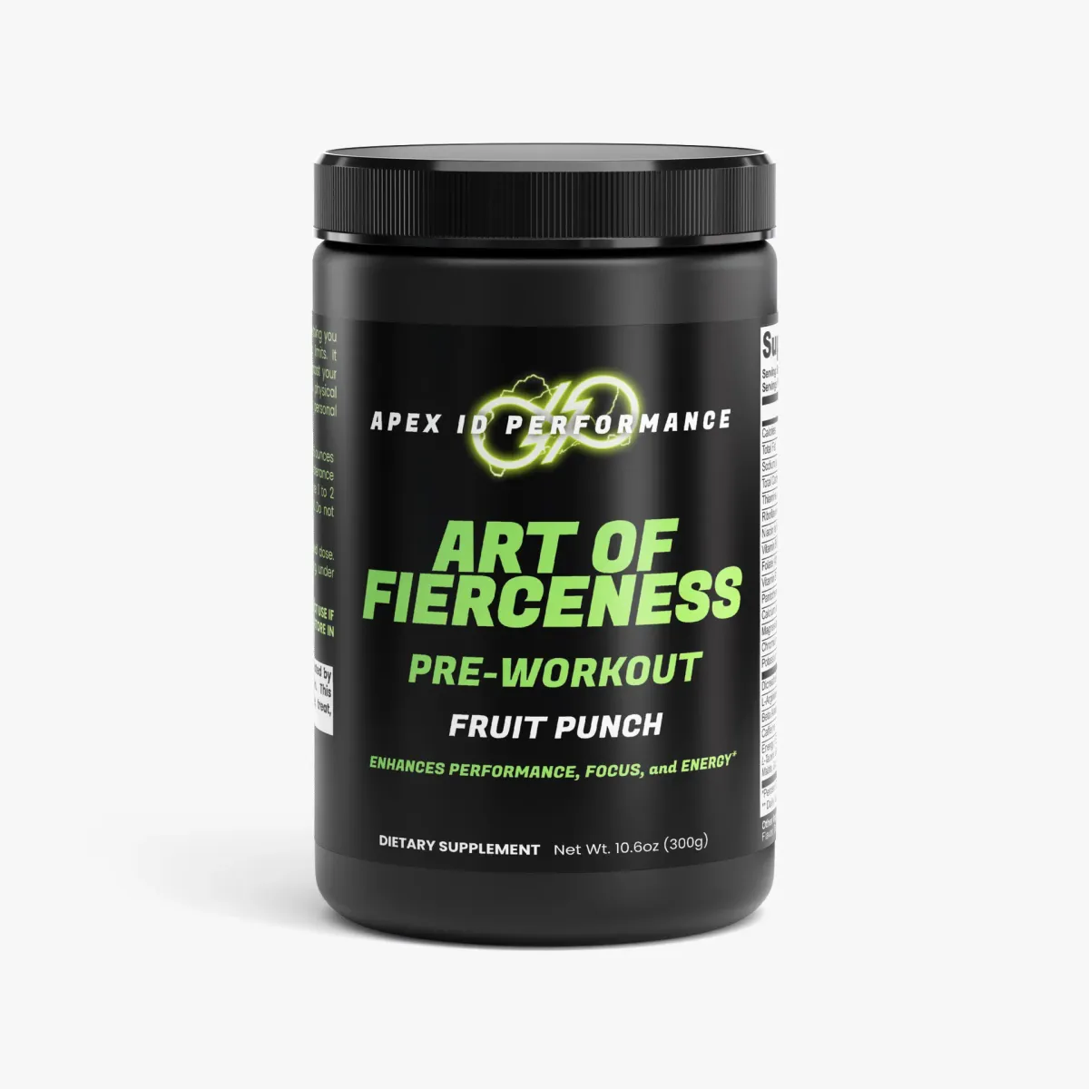 Art of Fierceness Pre-Workout (Fruit Punch) product packaging