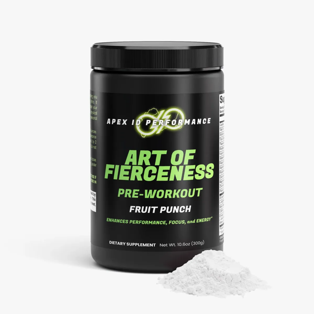 Art of Fierceness Pre-Workout (Fruit Punch) Pre-Workout Supplements Shopify pack shot, view 2
