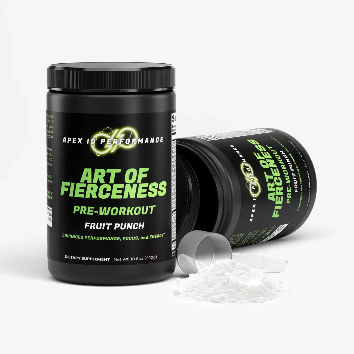 Art of Fierceness Pre-Workout (Fruit Punch) Pre-Workout Supplements Shopify pack shot, view 3