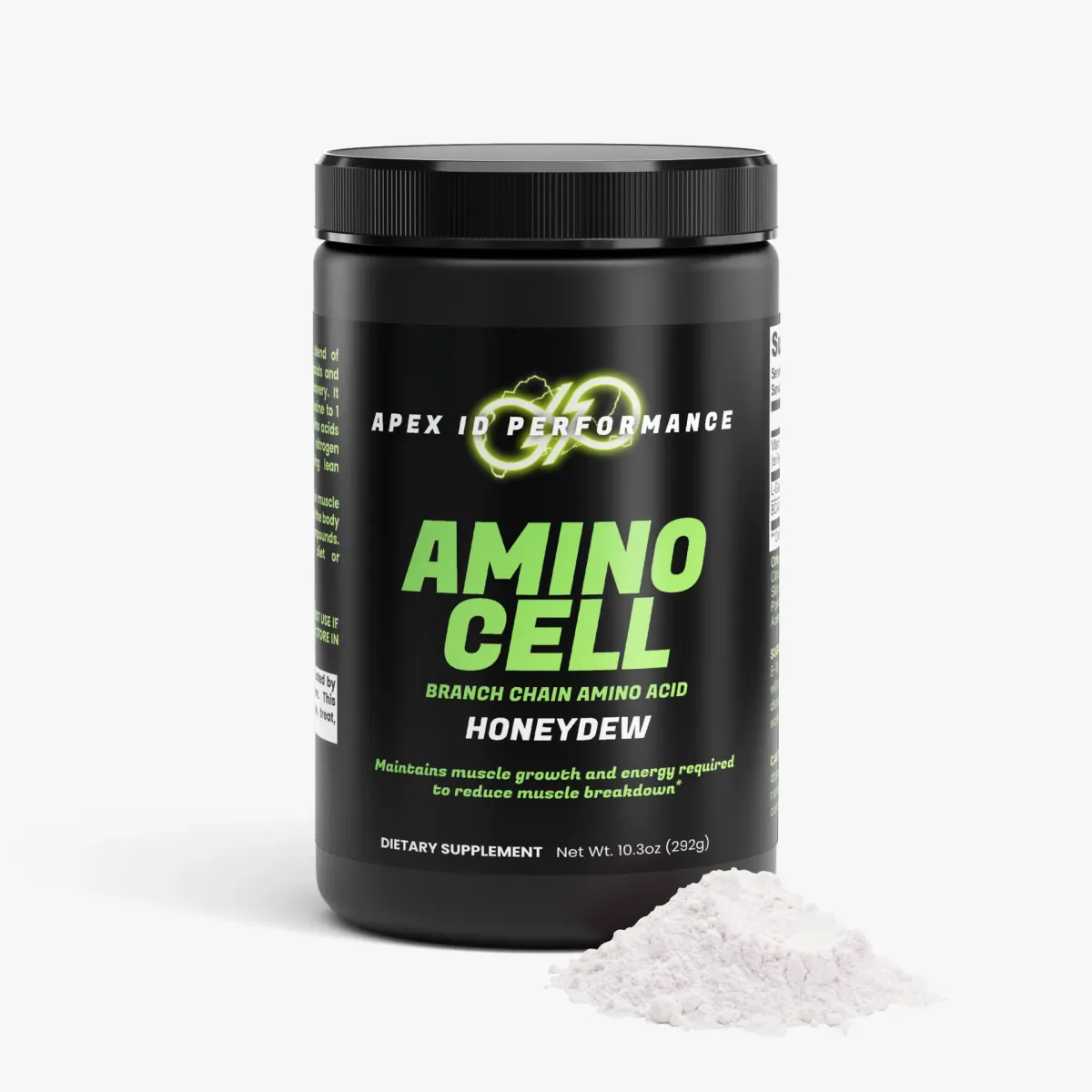 Amino Cell BCAA (Honeydew) Intra-Workout Supplements Shopify pack shot, view 2