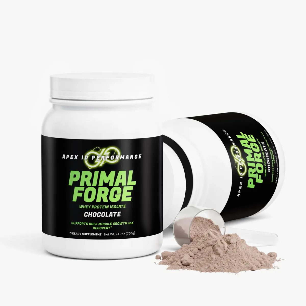 Primal Forge Iso Whey (Chocolate) Proteins Shopify pack shot, view 3